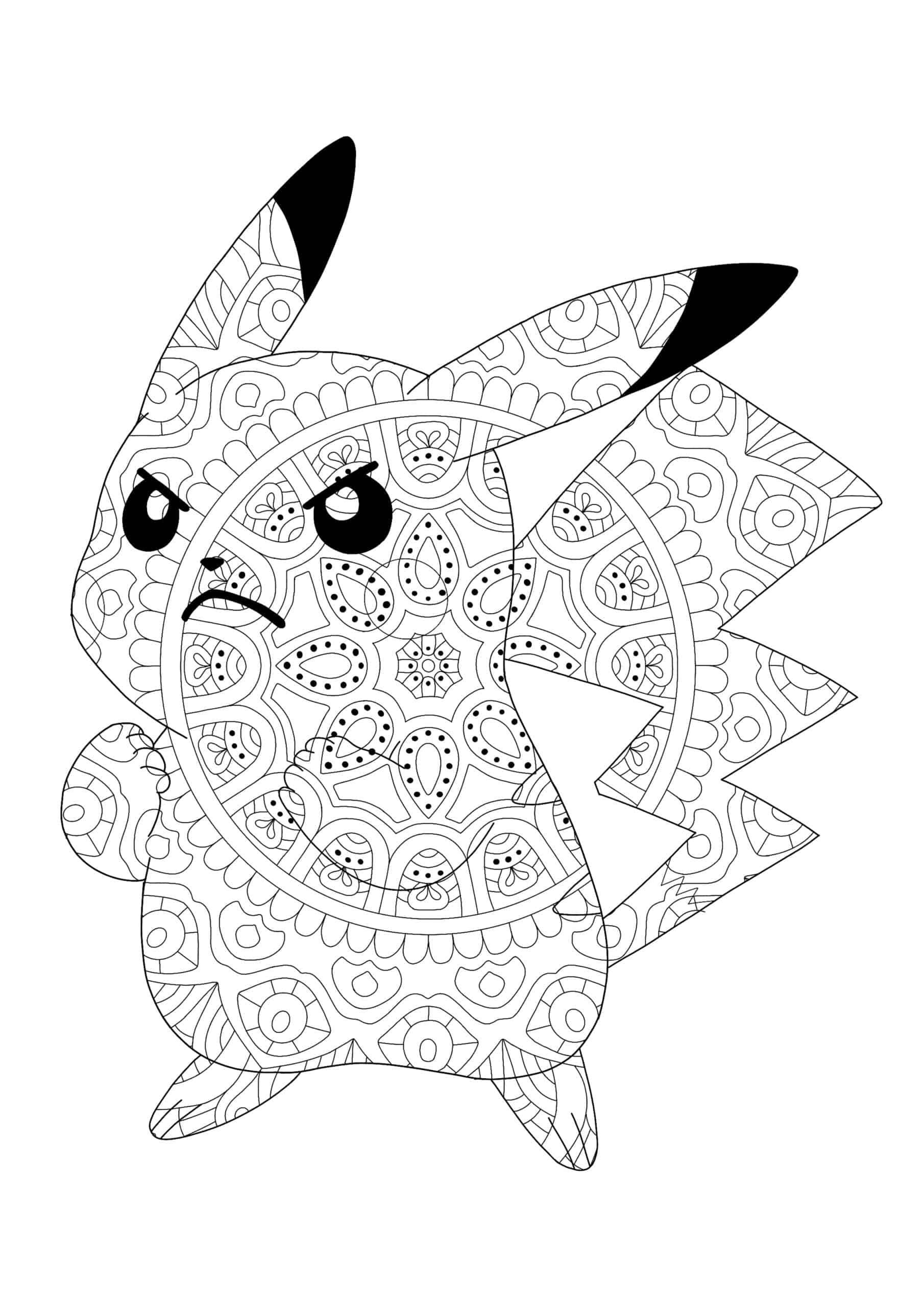 20 Pikachu Mandala Coloring Pages