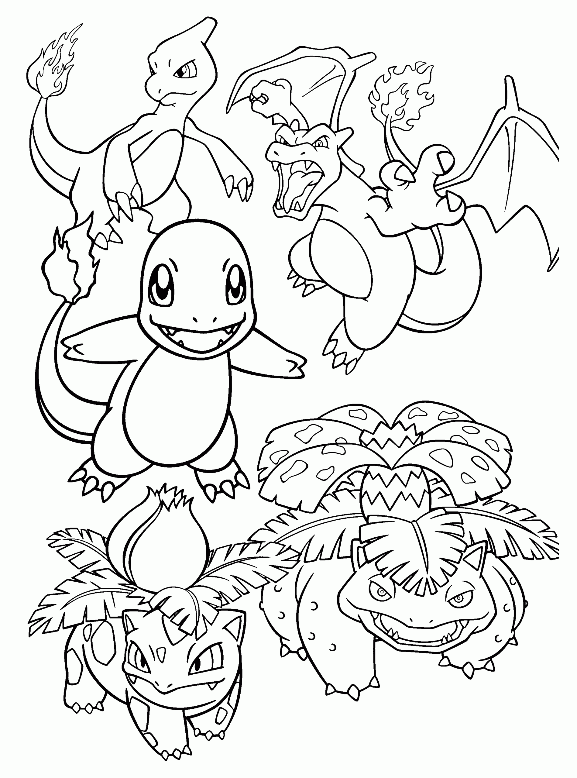 20 Pikachu and Charmander Coloring Pages Printable