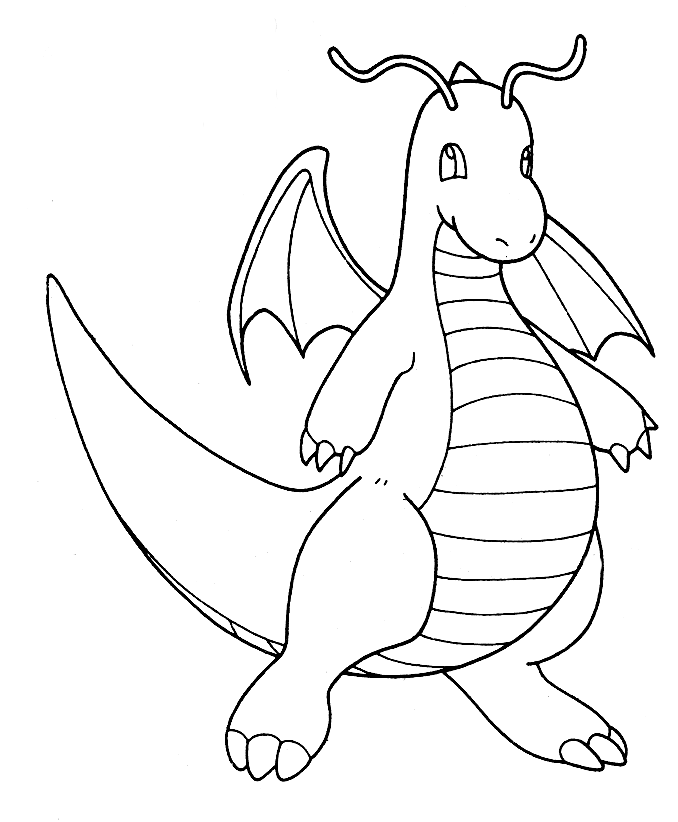 20 Pokemon Coloring Pages Dragonite