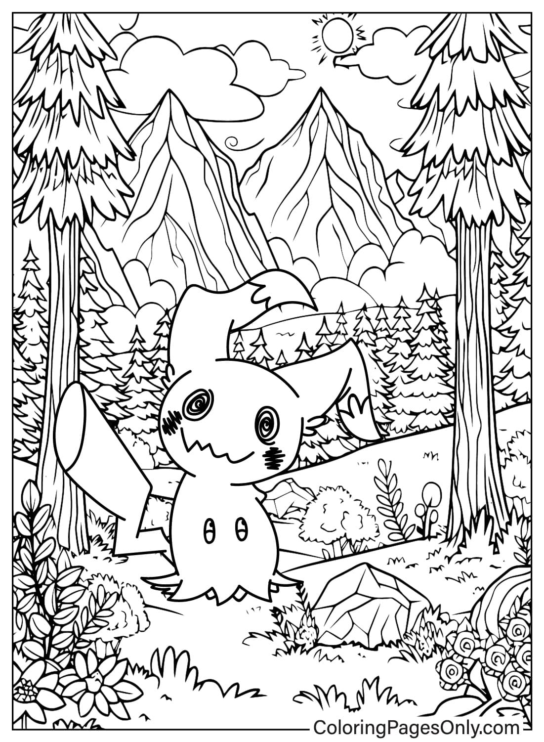 20 Pokemon Coloring Pages Mimikyu