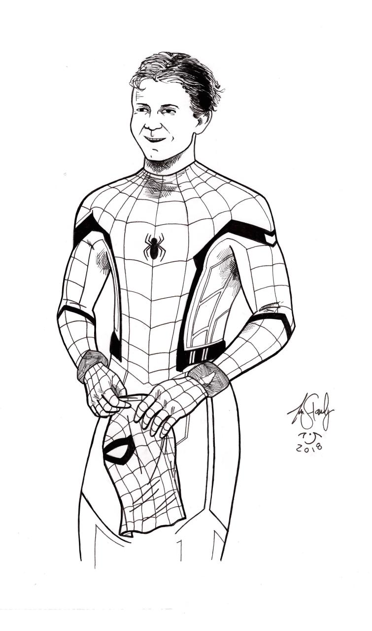 10 Amazing Tom Holland Spiderman Coloring Pages for Spidey Fans of All Ages