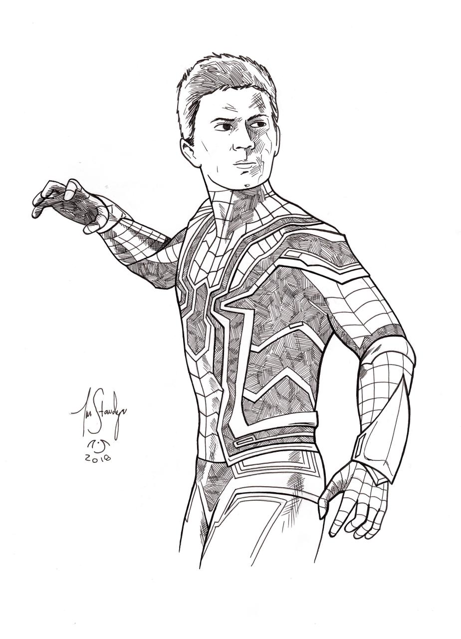 10 Spiderman Coloring Pages Featuring Tom Holland