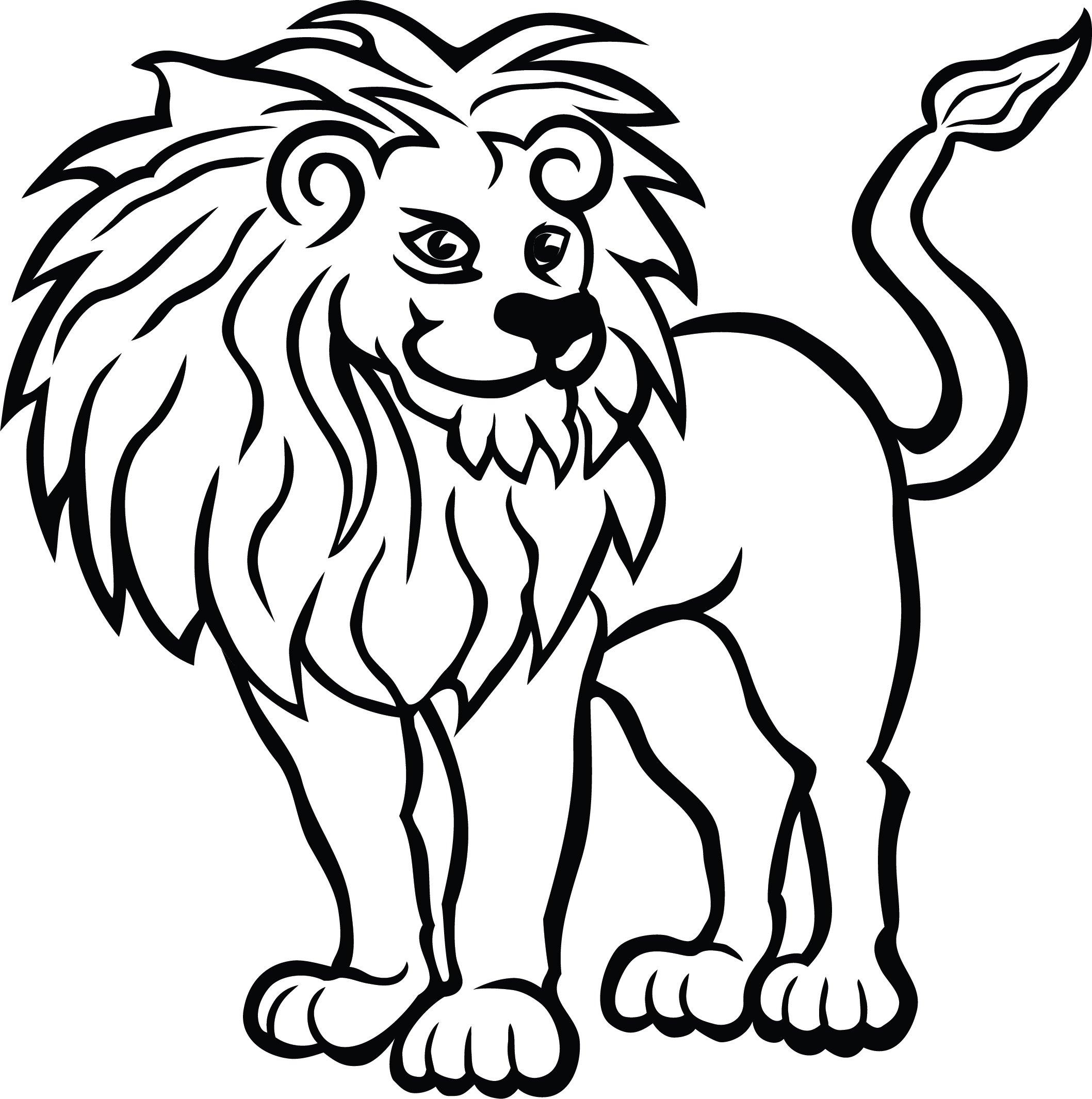 46+ Download Lion Coloring Pages Line Art