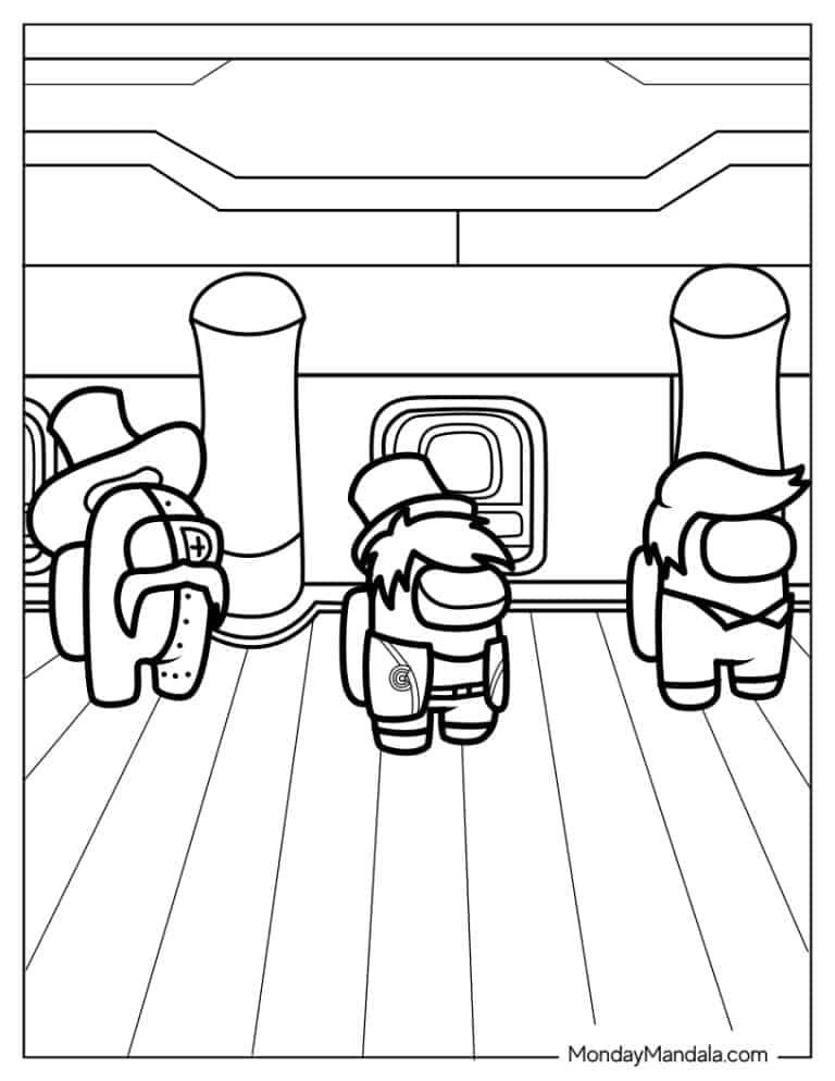 31+ Download Among Us Coloring Pages Colored