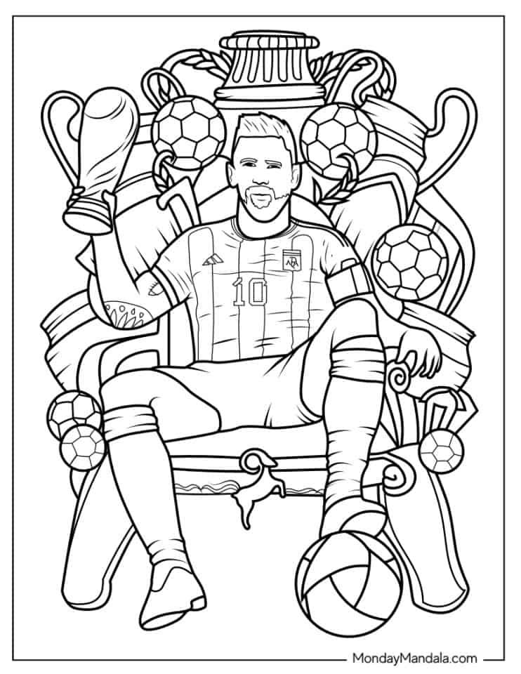 43+ Free Messi Coloring Pages Sheets Printables