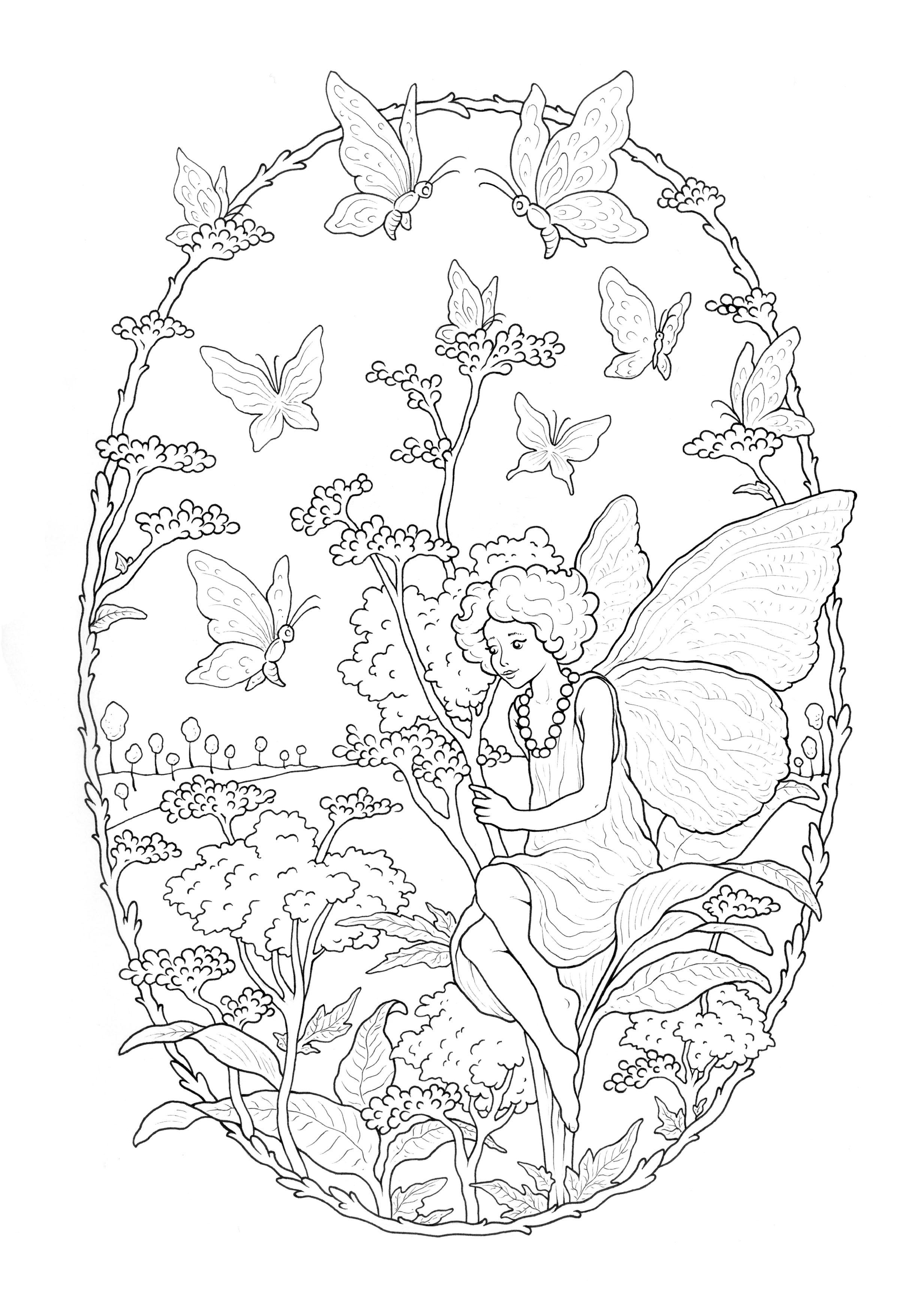 34+ Free Fairy Coloring Pages Sheets Printables