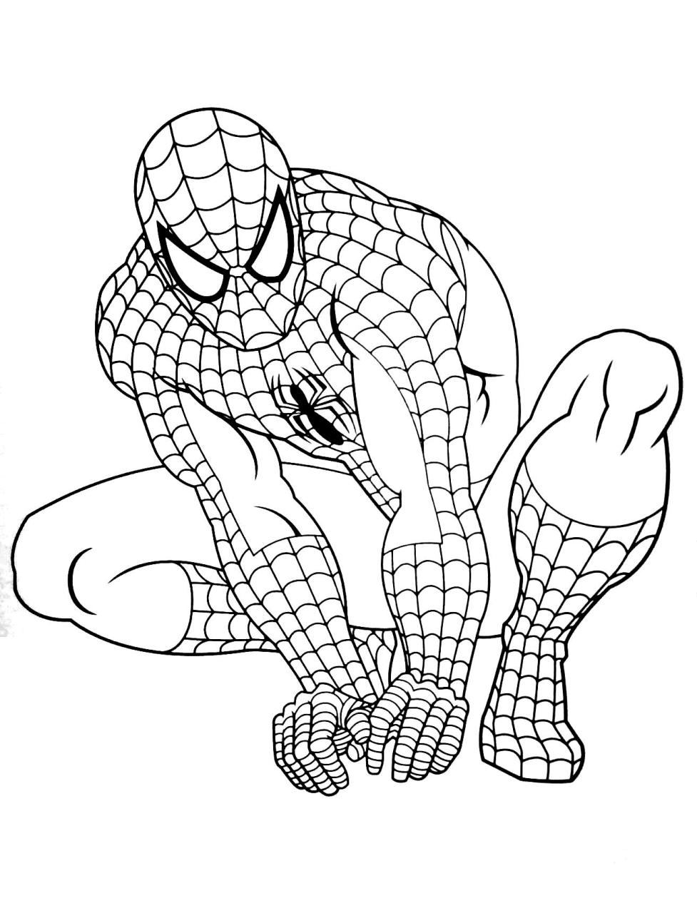 10 Cool Spiderman Cartoon Coloring Pages for Kids