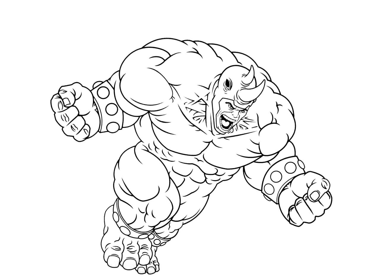 10 Rhino From Spiderman Coloring Pages for Kids of All Ages