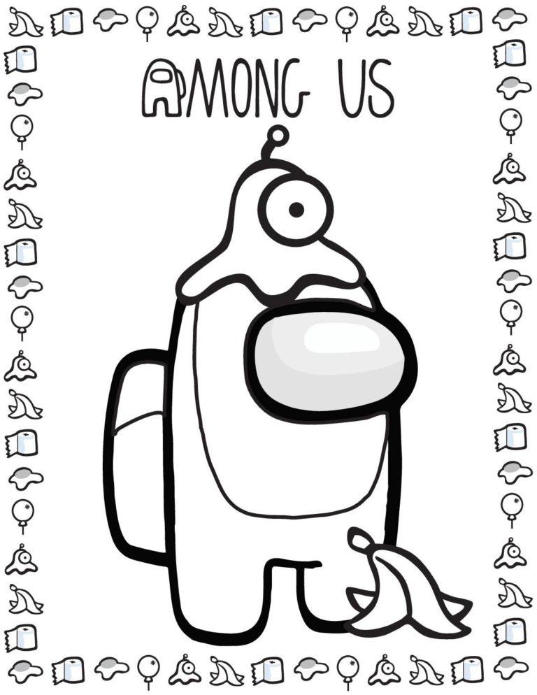 33+ Unique Among Us Coloring Pages Colored