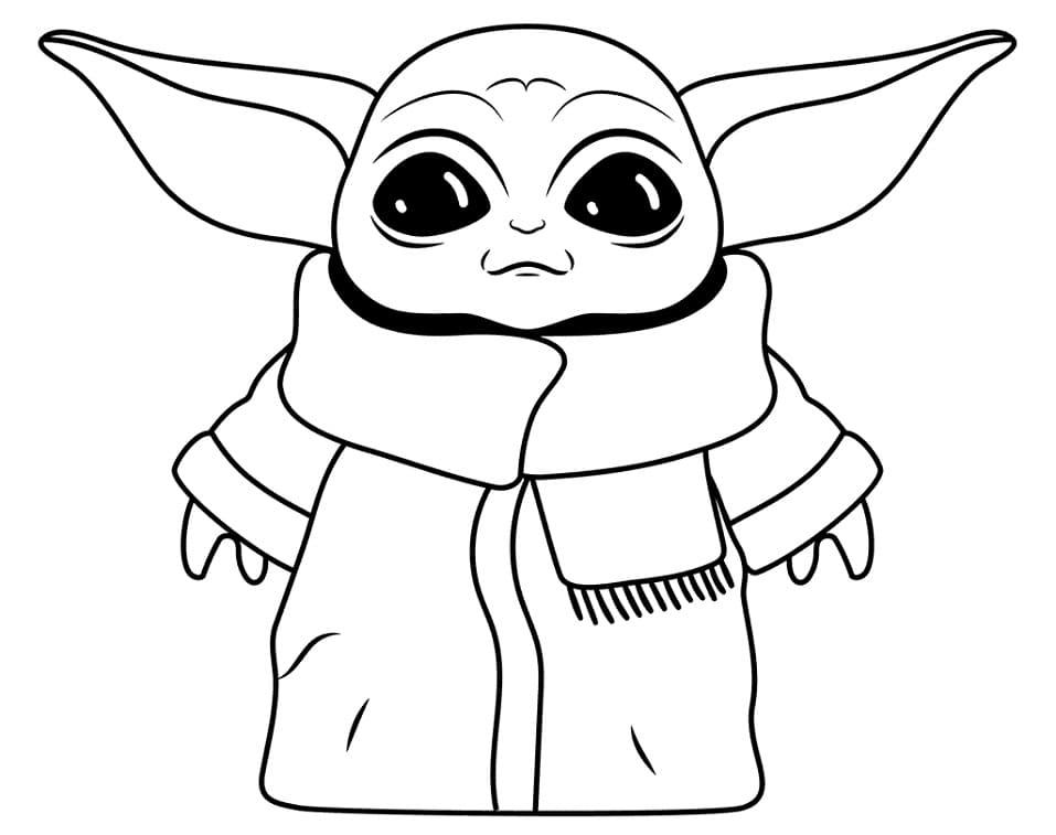 42+ Unique Baby Yoda Coloring Pages PDF Printable