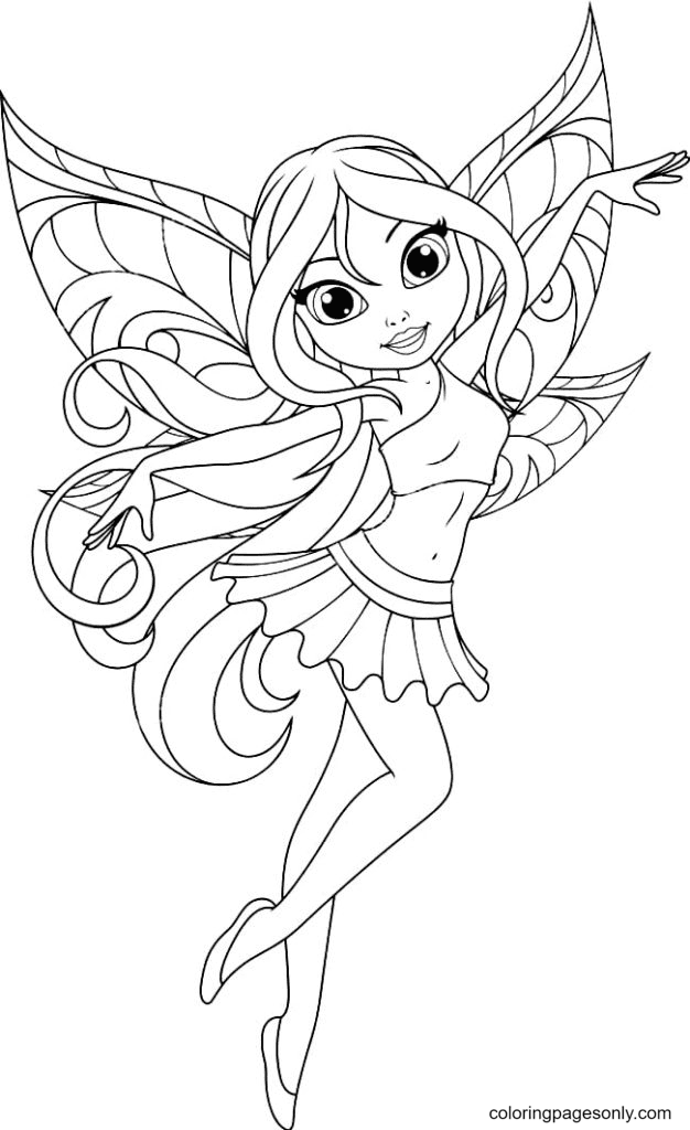 36+ Printable Fairy Coloring Pages Colored