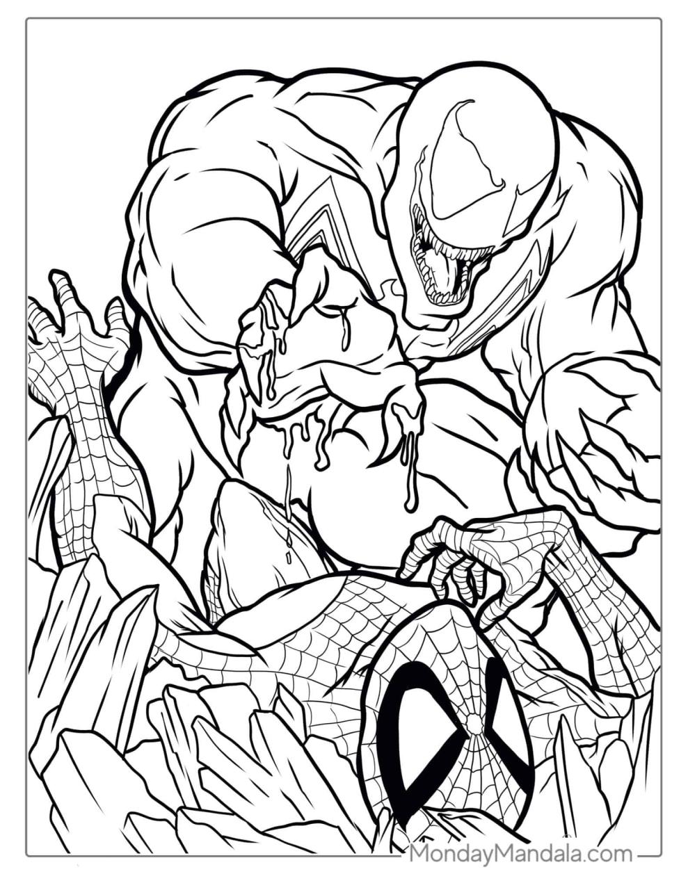 10 Epic Venom and Spiderman Coloring Pages You Must Try