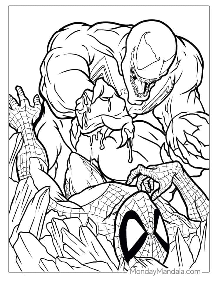 10 Bold Spiderman Coloring Pages for Adults: Unleash Your Inner Superhero