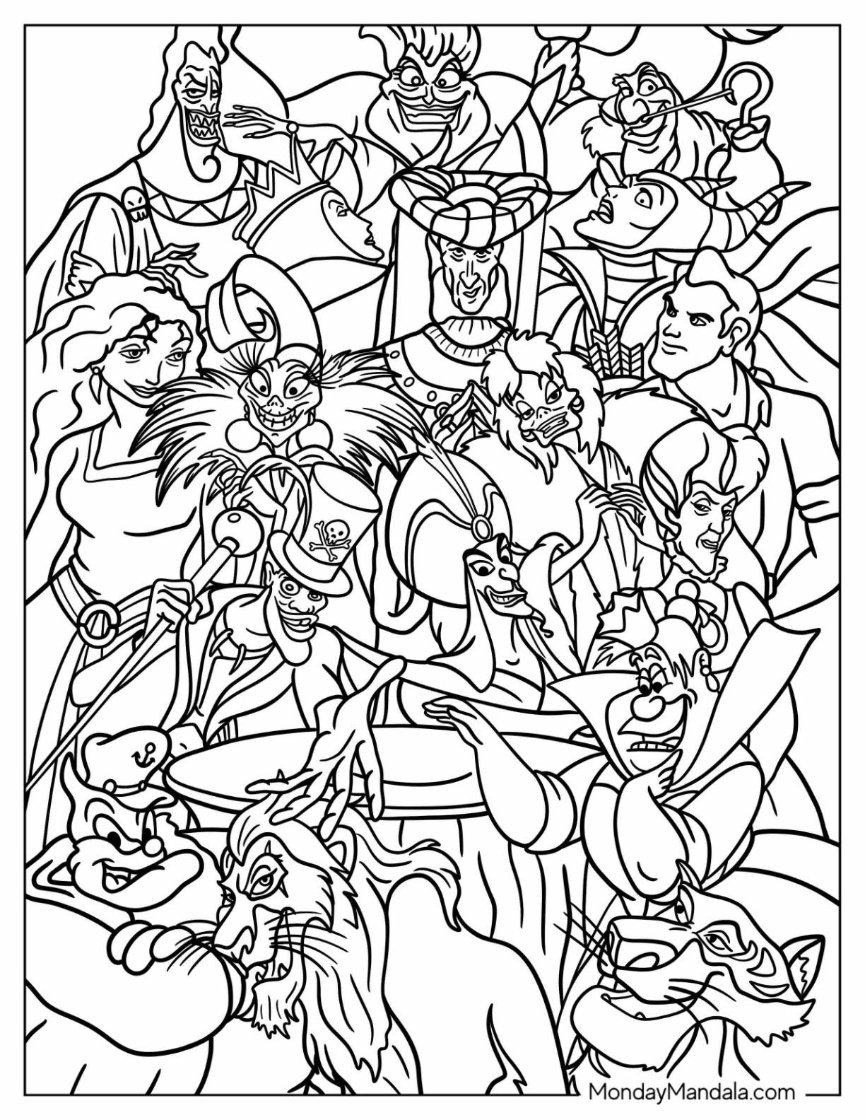 45+ Unique Disney Coloring Pages for Kids