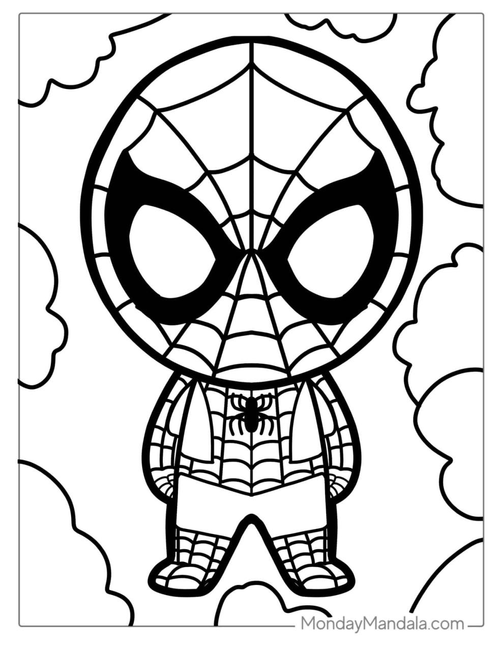 10 Creative Spiderman Coloring Pages with Color Guides: Unleash Your Inner Web-Slinger!