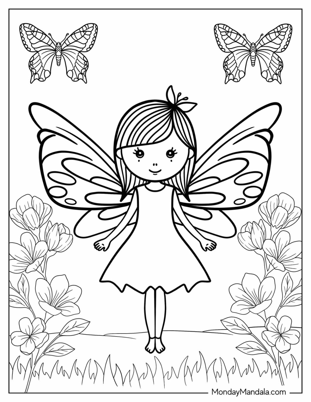 40+ Free Fairy Coloring Pages Free Printable