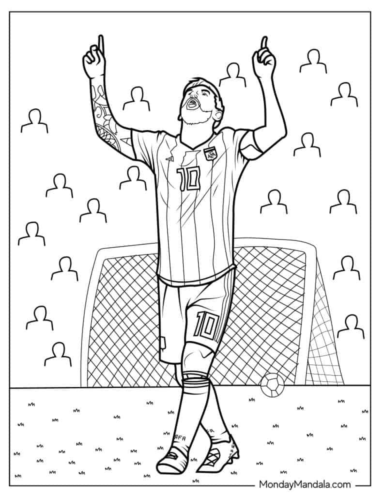 49+ Best of Messi Coloring Pages Sketch