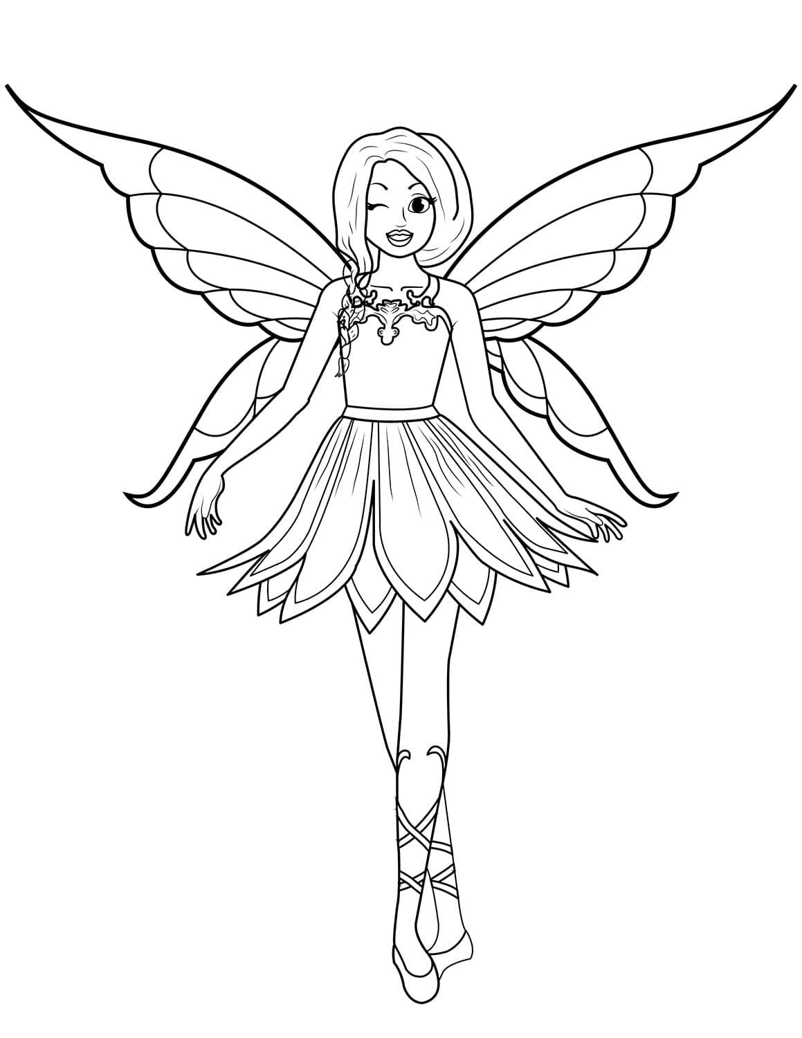 34+ Download Fairy Coloring Pages Free Printable