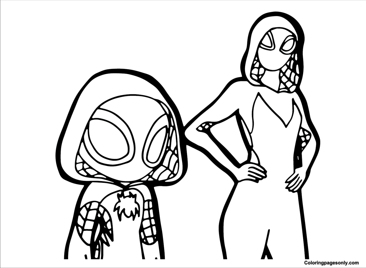 10 Spider-Man and Spider-Gwen Coloring Pages to Download