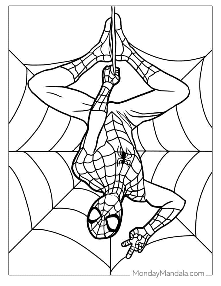 10 Cool Spider-Man Hand Coloring Pages to Try