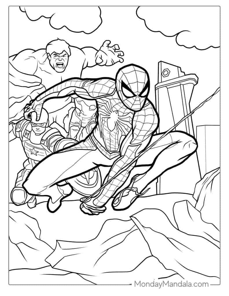 46+ Free Spiderman Easter Coloring Pages Sketch