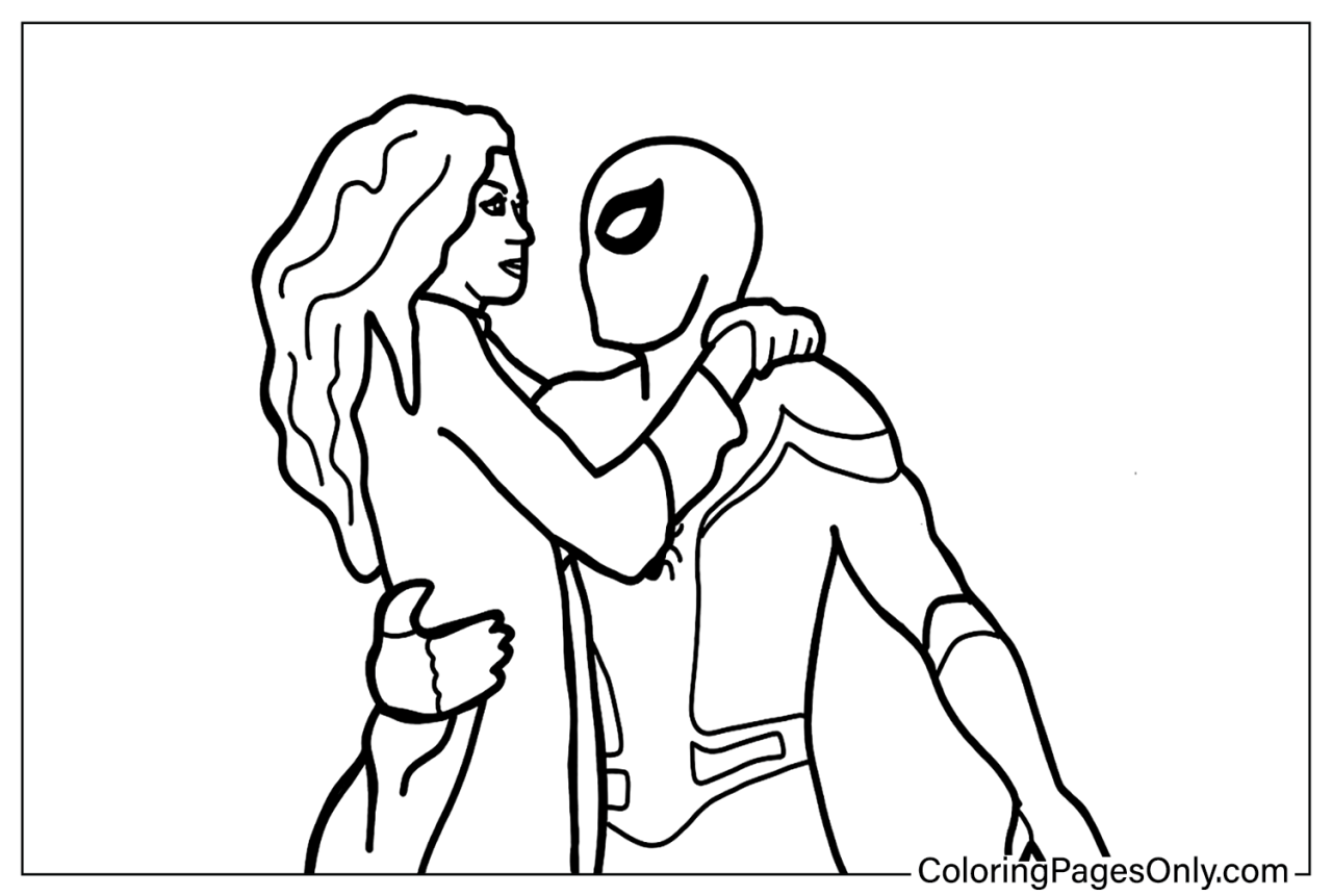 10 Adorable Spiderman and MJ Coloring Pages for Kids to Unleash Their Creativity