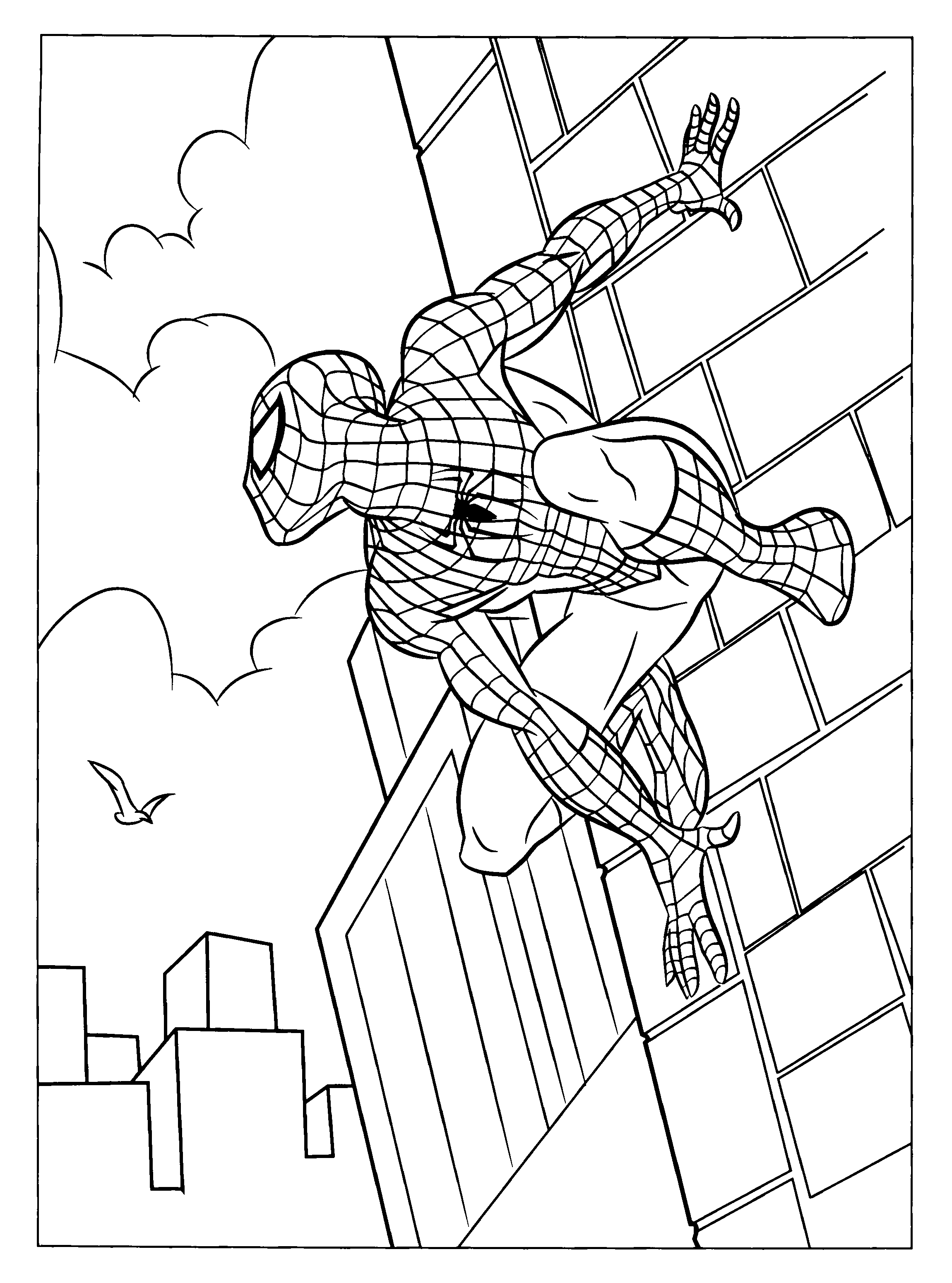 42+ Unique Spiderman Coloring Pages Free Line Art