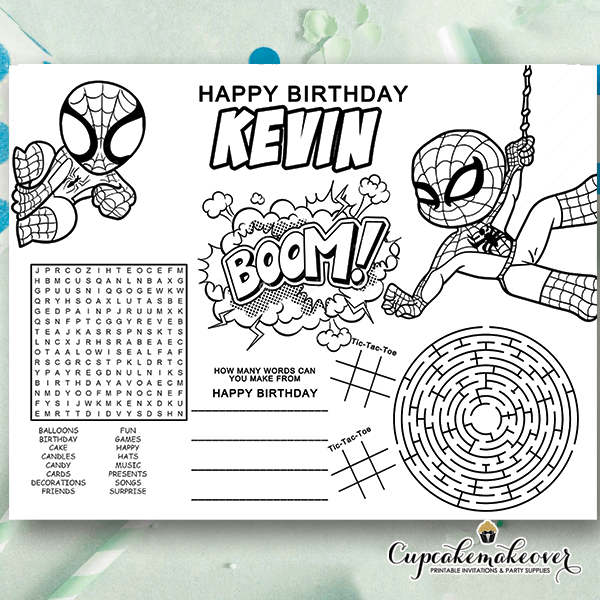 10 Fun Spider-Man Birthday Coloring Pages for Party Fun