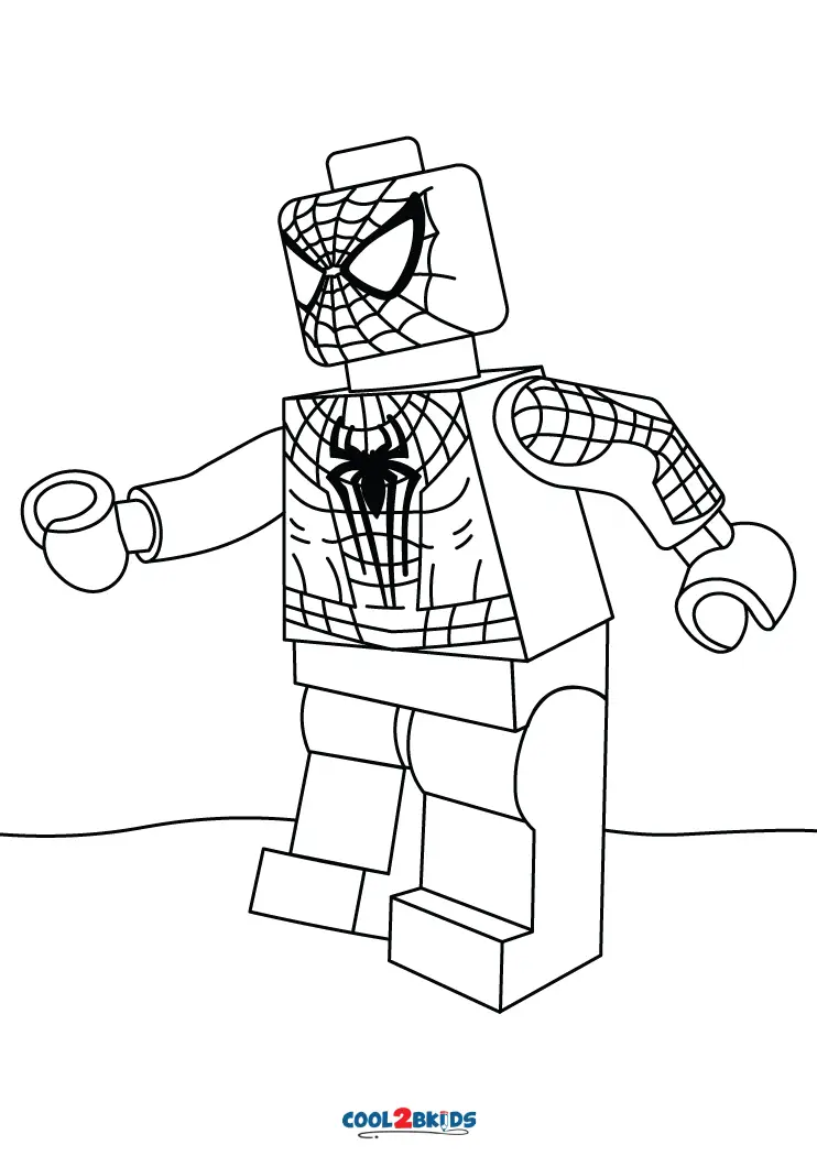 35+ Best of Spiderman Coloring Pages Lego Colored