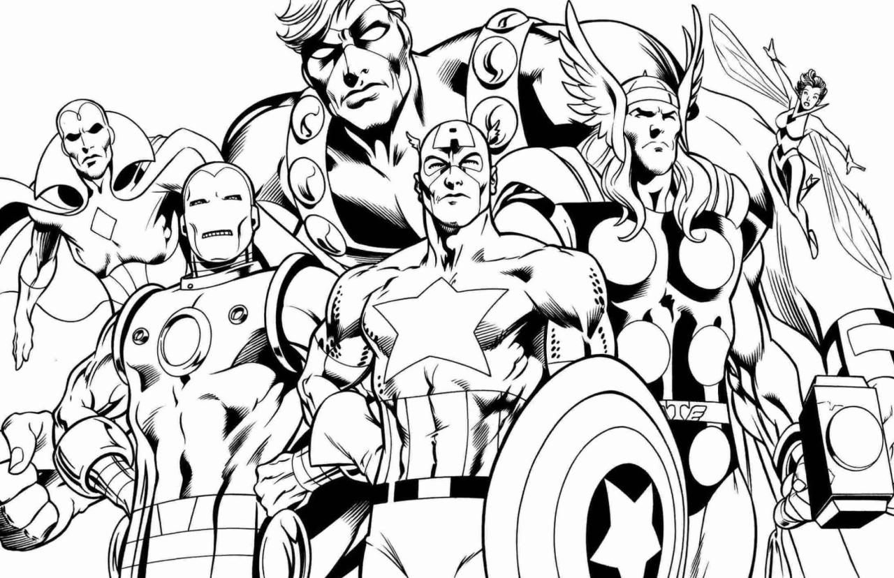 10 Action Heroes Coloring Pages for Superhero Fans