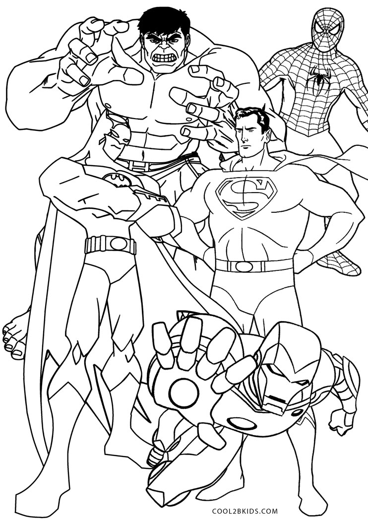 10 Fun and Free Superhero Coloring Pages to Print