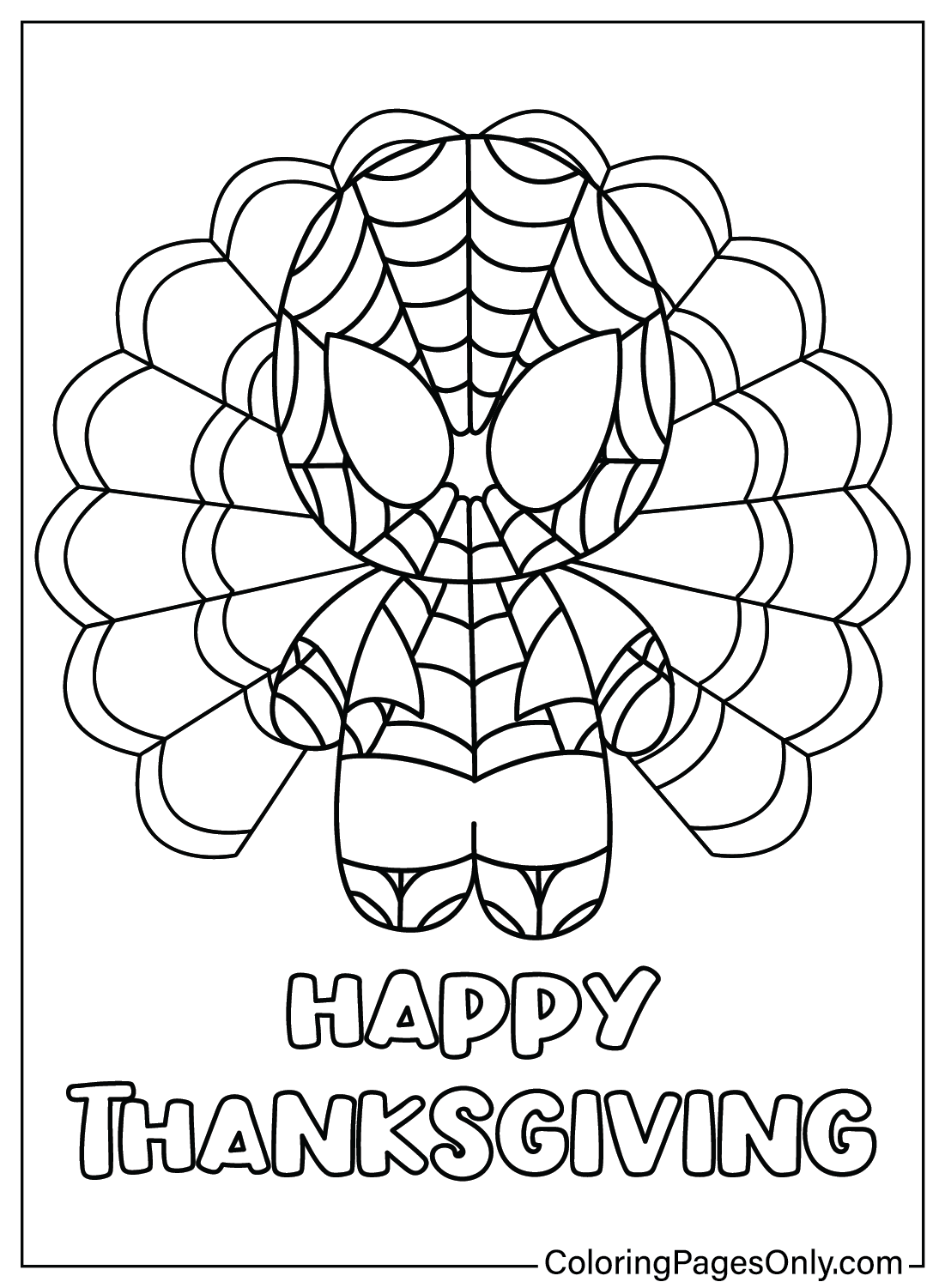 43+ Top Thanksgiving Coloring Pages Spiderman for Adult