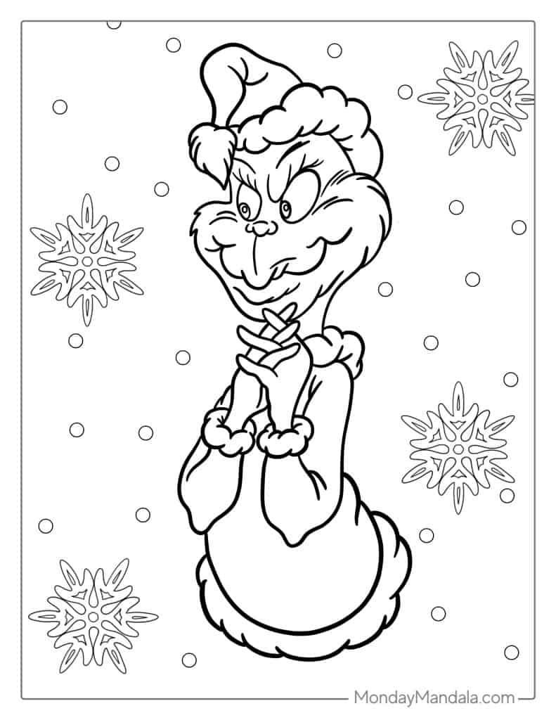 47+ Free Grinch Coloring Pages Free Printable