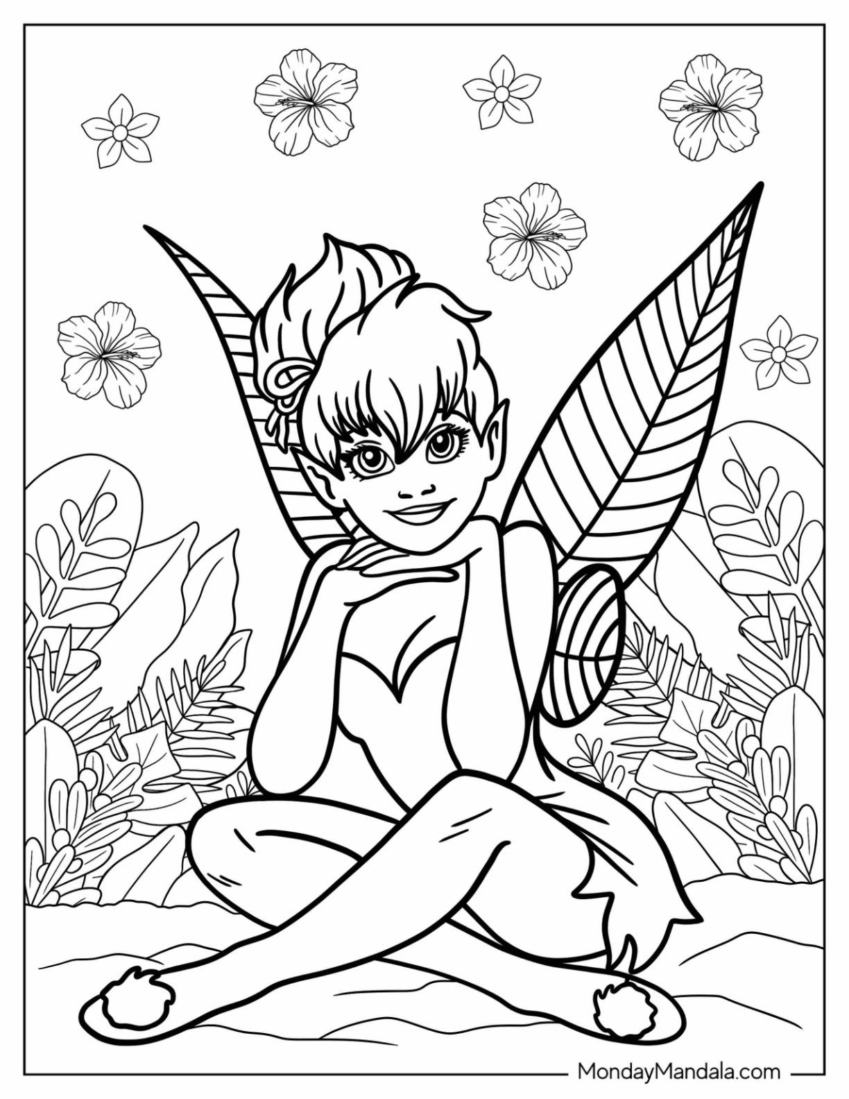 36+ Printable Fairy Coloring Pages for Adult