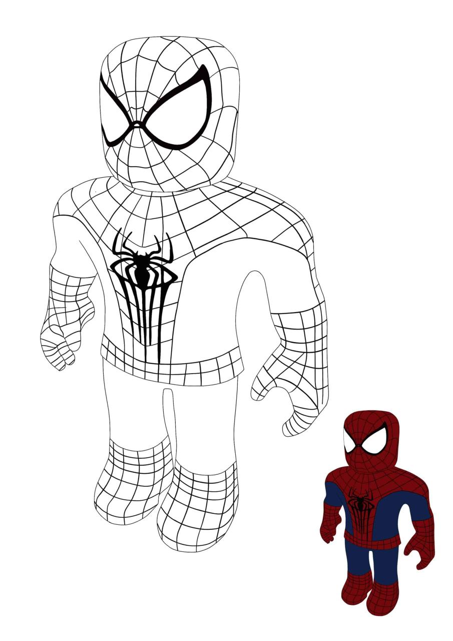 10 Spectacular Roblox Spiderman Coloring Pages for Your Little Web-Slingers