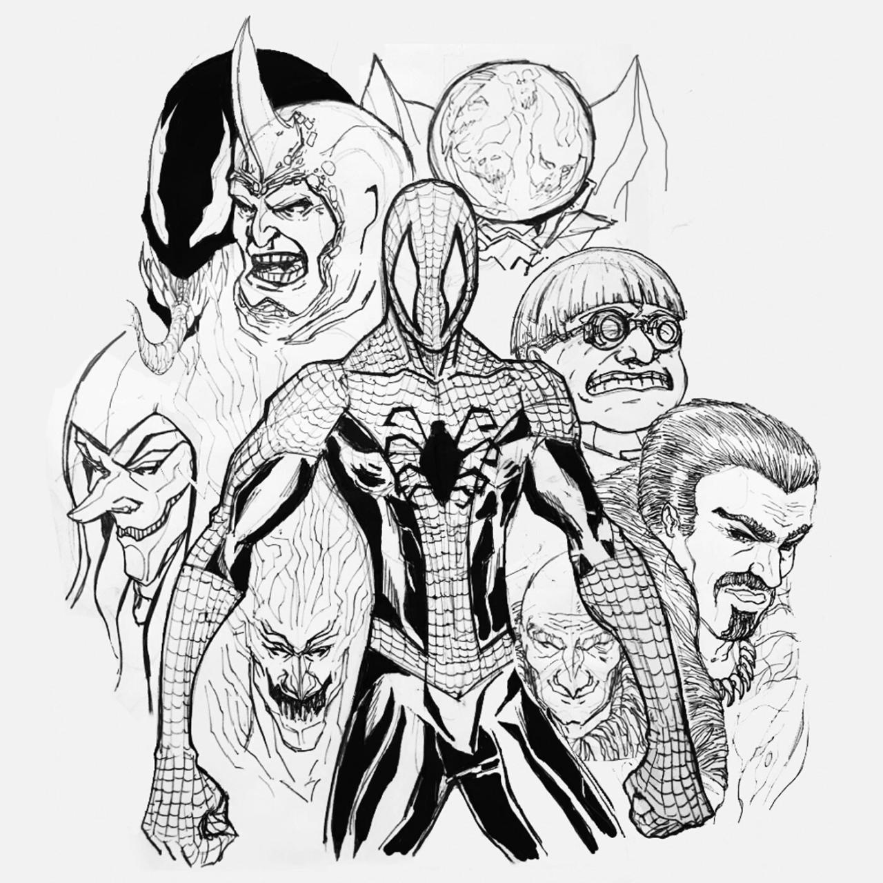 10 Spider-Man Villain Coloring Pages for Action Fans