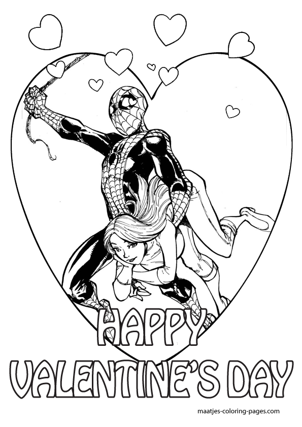 48+ Free Spiderman Coloring Pages Valentines Sheets Printables