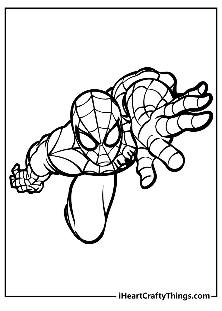 10 Blue Spiderman Coloring Pages for Kids and Adults