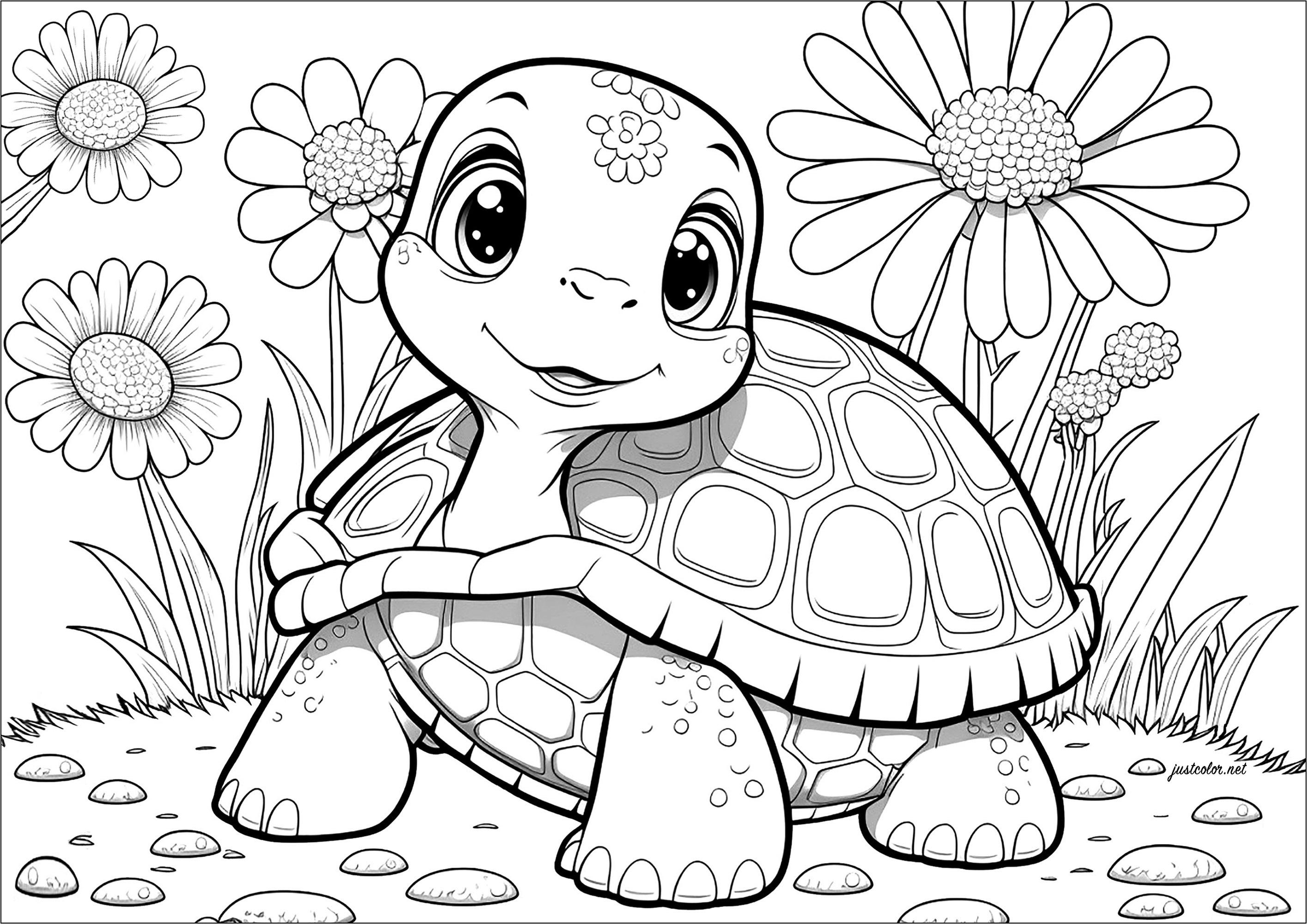 33+ Unique Turtle Coloring Pages for Kids