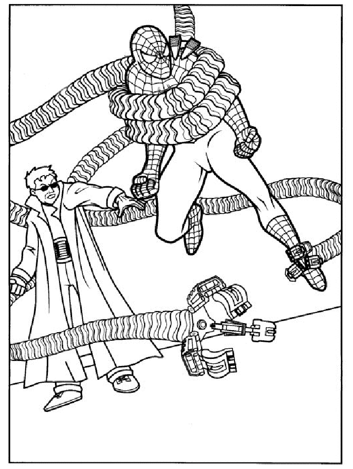 10 Epic Iron Spider-Man vs Doctor Octopus Coloring Pages for Marvel Enthusiasts