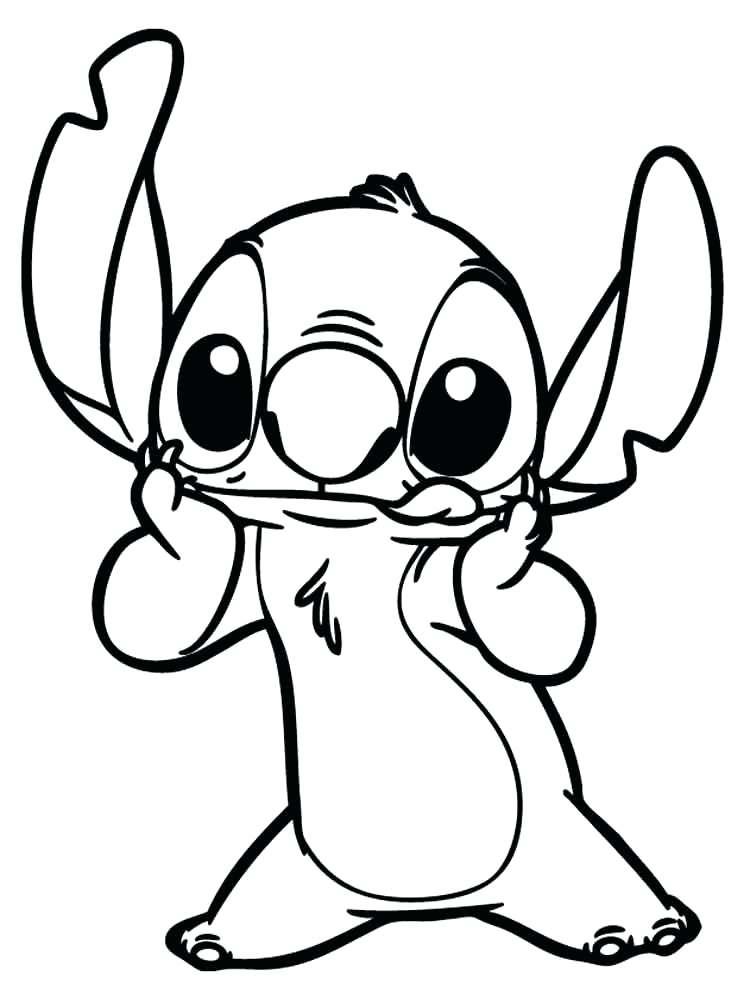 32+ Printable Coloring Pages Cute Stich for Kids