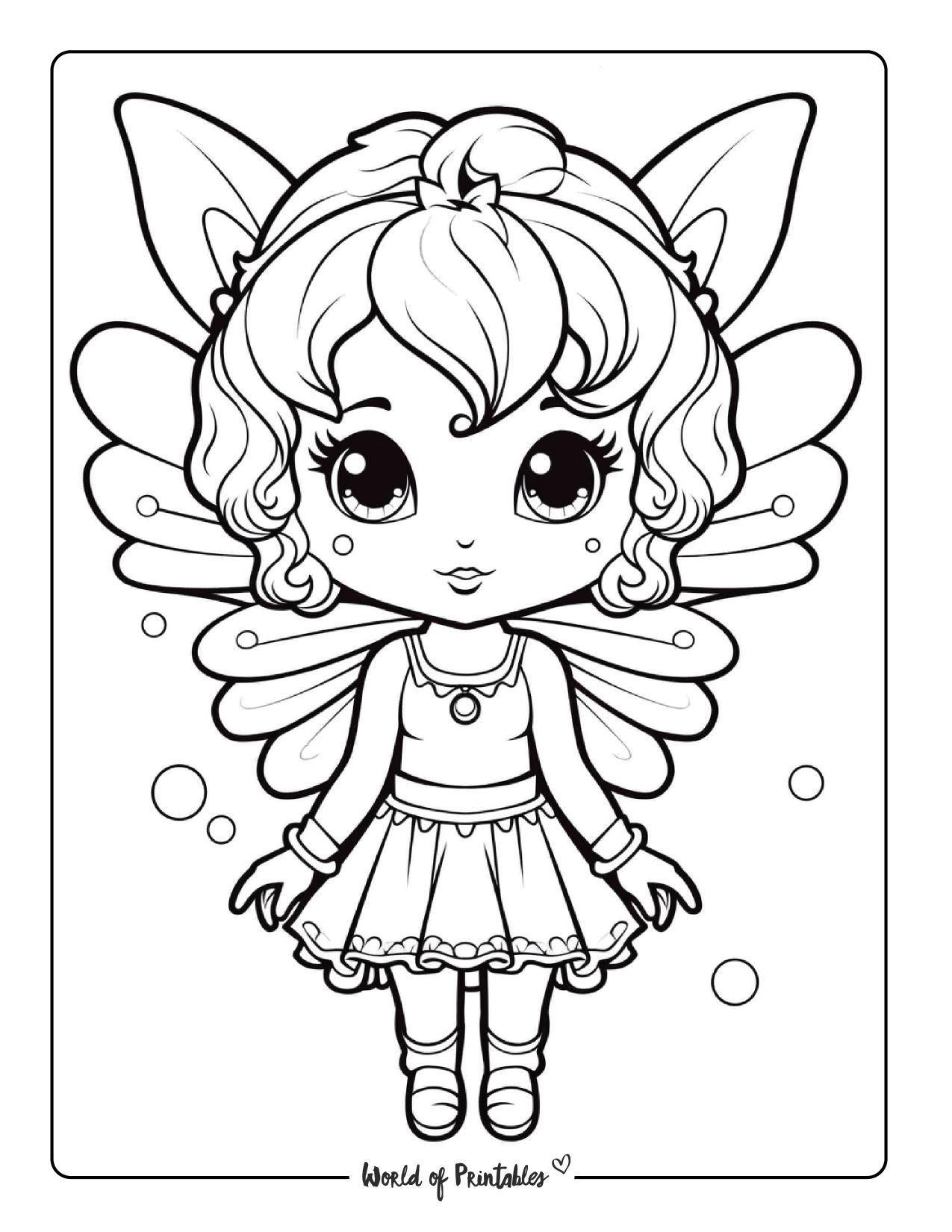 47+ Free Fairy Coloring Pages Free Printable