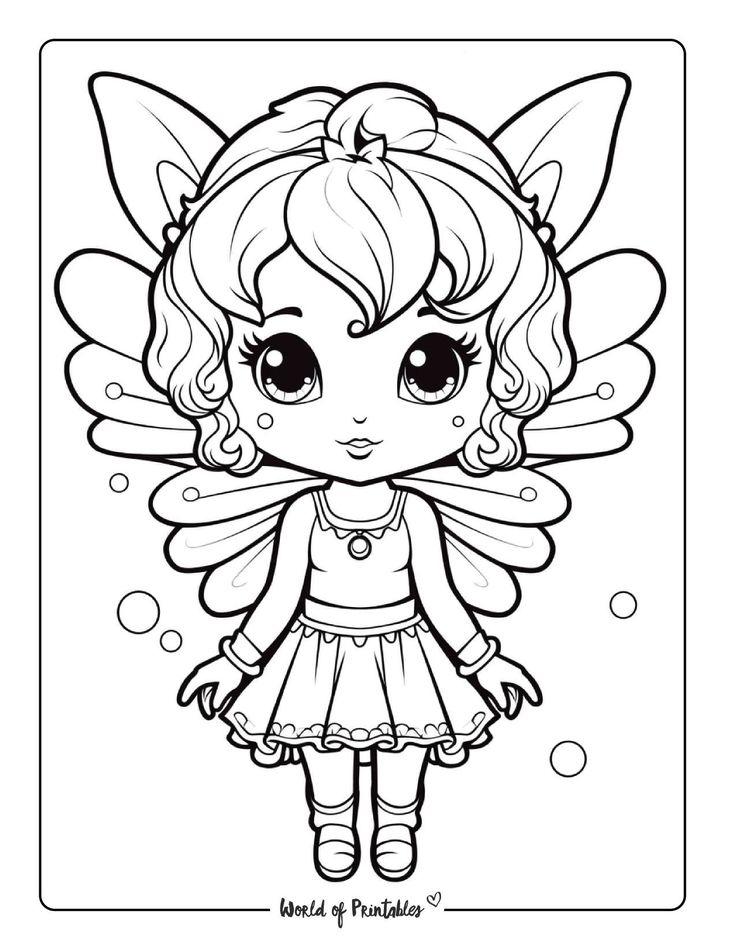 50+ Unique Fairy Coloring Pages Colored