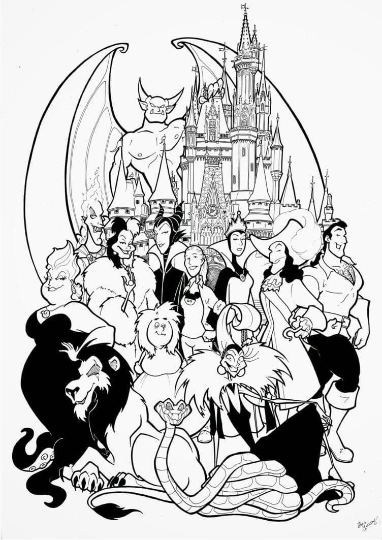 43+ Printable Disney Coloring Pages Line Art