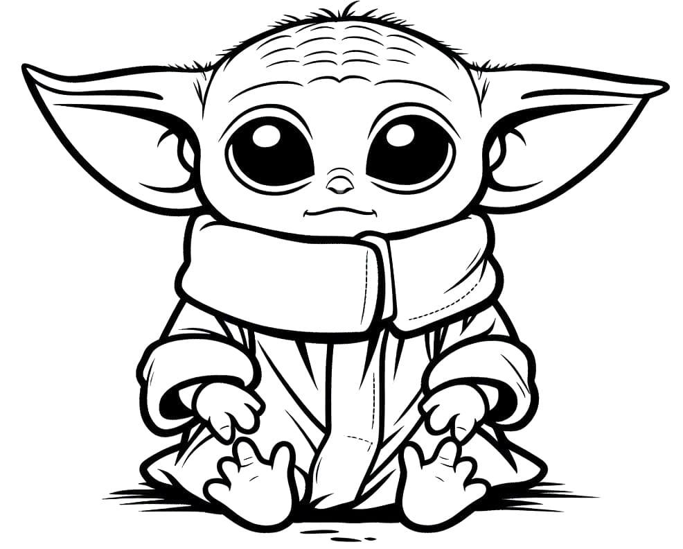 34+ Download Baby Yoda Coloring Pages Sketch