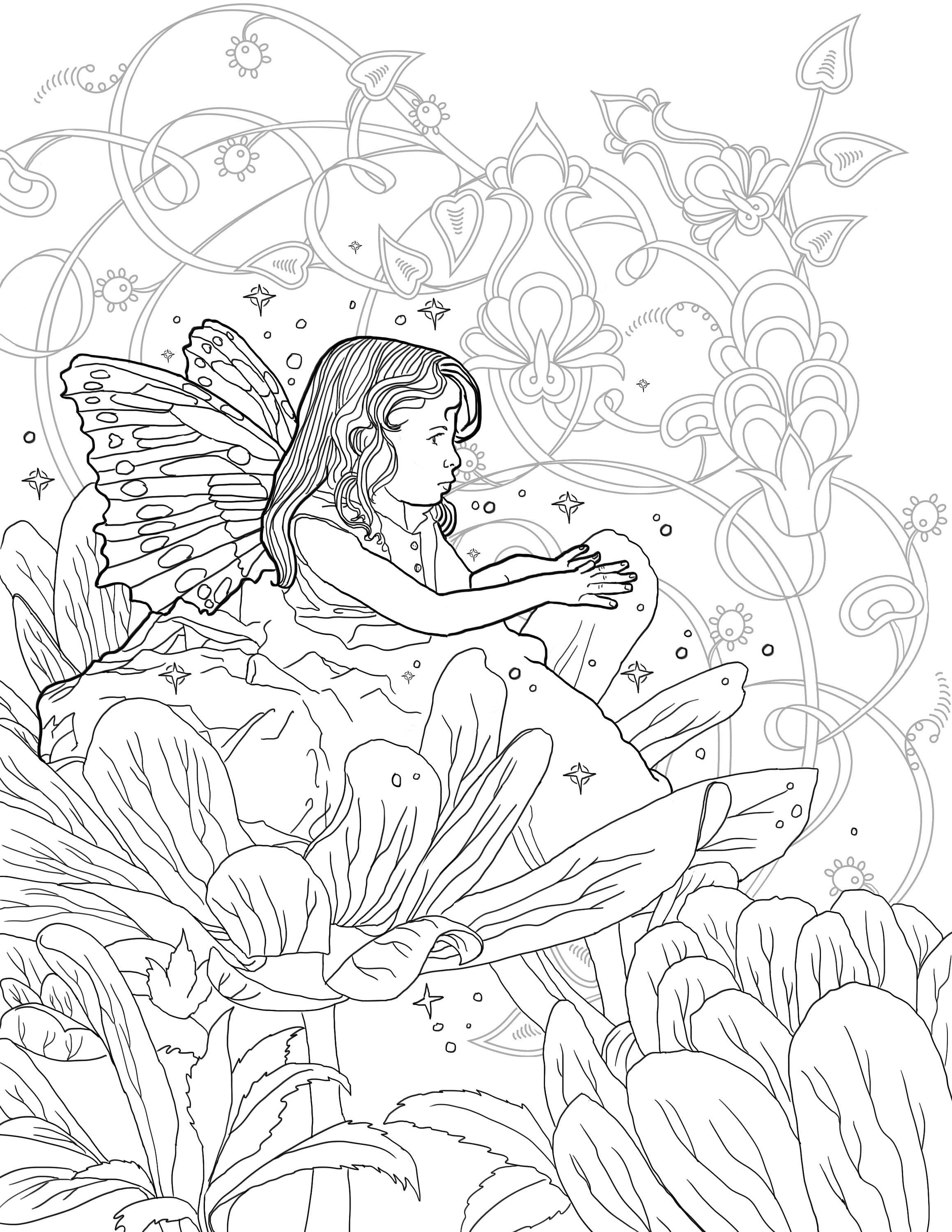 49+ Best of Fairy Coloring Pages Free Printable