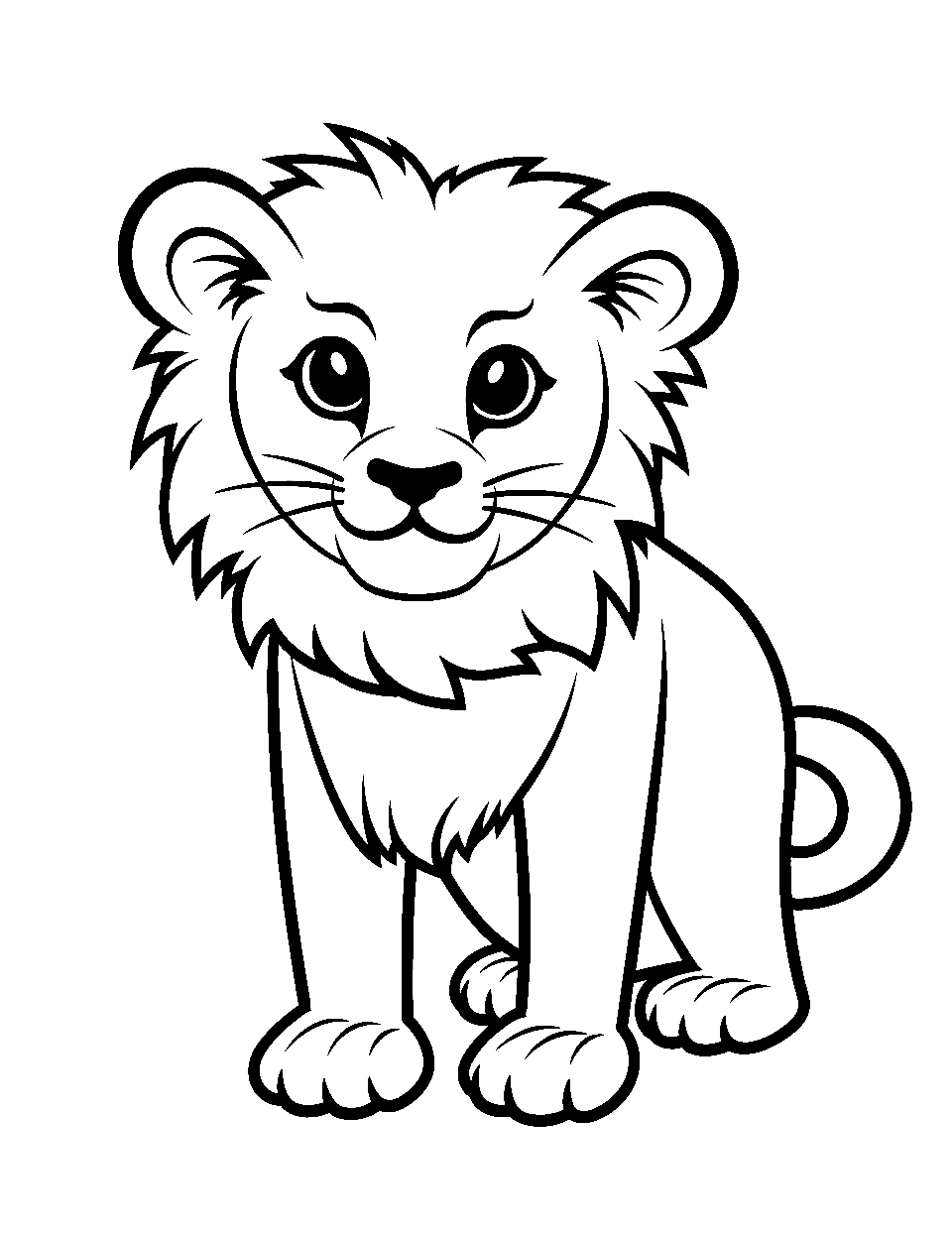 50+ Best of Lion Coloring Pages Line Art