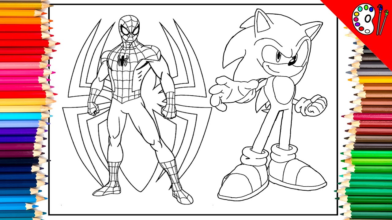 10 Sonic Vs Spiderman Coloring Pages for Kids and Adults