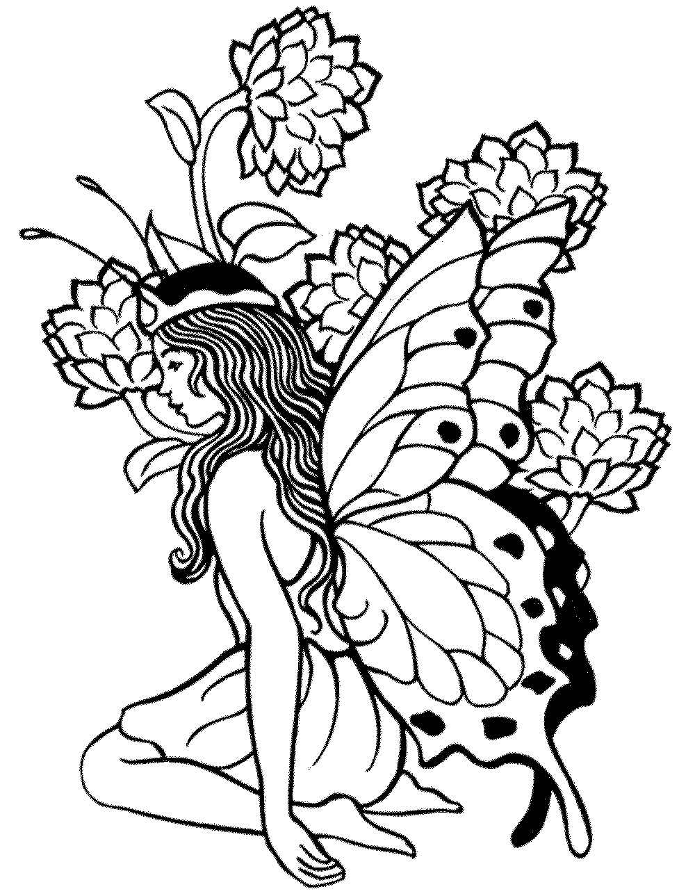 33+ Free Fairy Coloring Pages for Adult