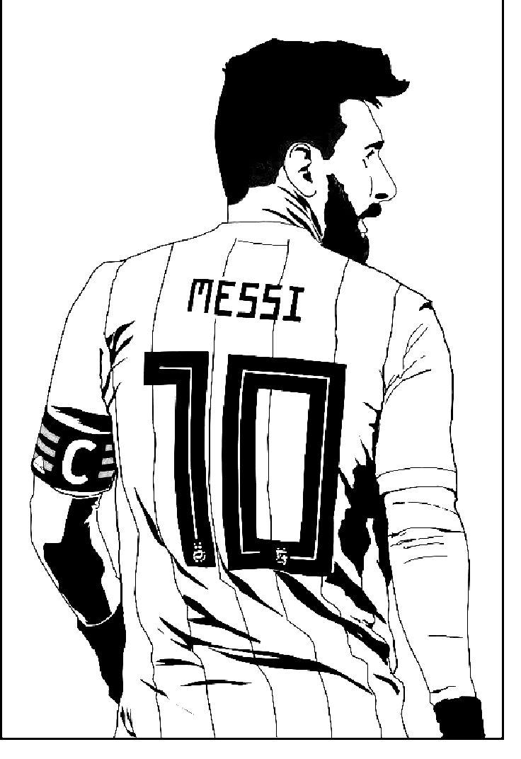 48+ Best of Messi Coloring Pages Sketch